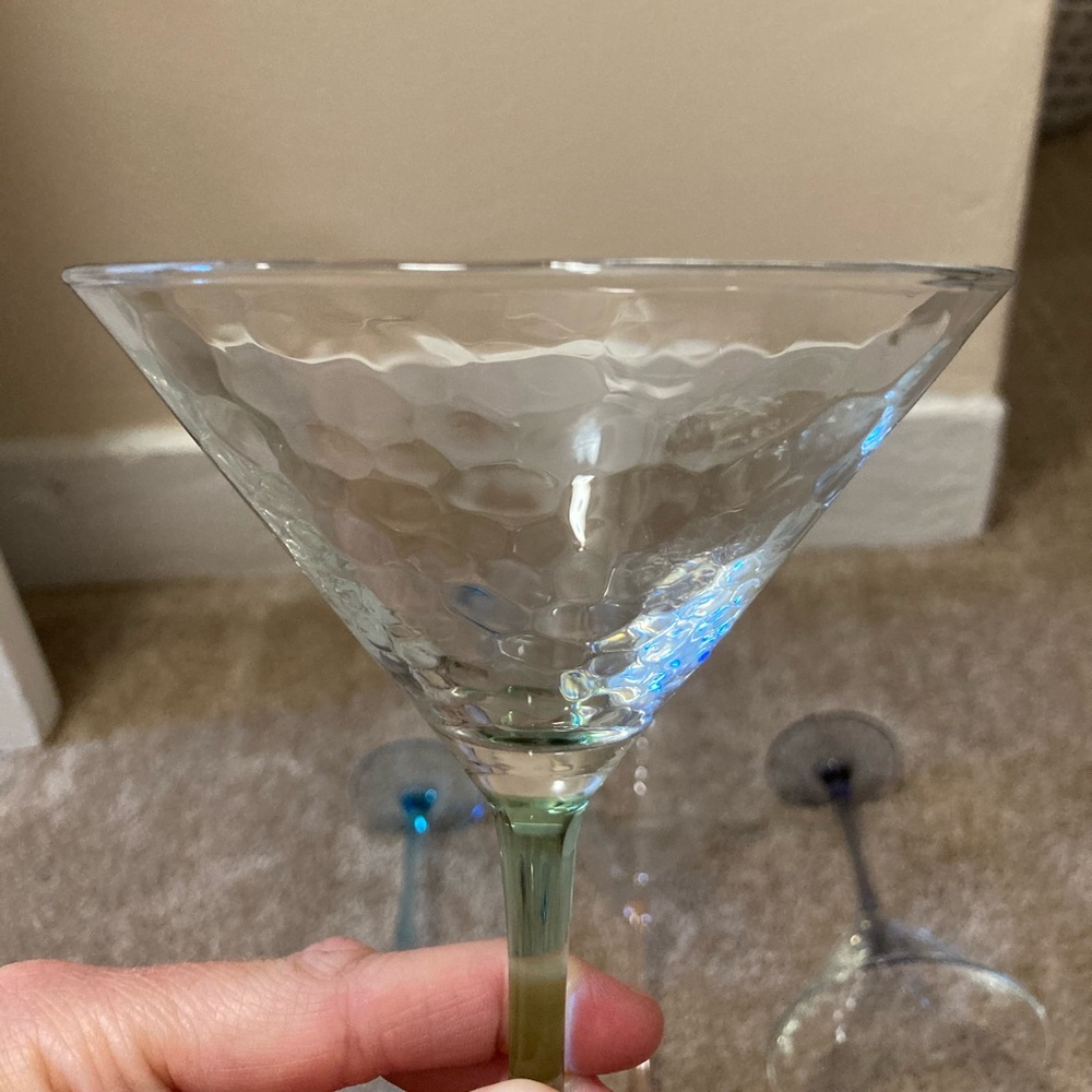 Set of 4 Multi-Colored Martini Glasses - Picture 6 of 8